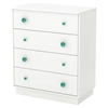 Little Monsters 4 Drawers Chest - Pure White - SS-9017034