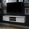 Agora 56" Wide Wall Mounted Media Console - Pure White - SS-9029676