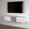 Agora 56" Wide Wall Mounted Media Console - Pure White - SS-9029676