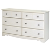Country Poetry Twin Mates Bedroom Set - 4 Drawers, White Wash - SS-9031080-BED-SET