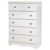 Country Poetry Twin Mates Bedroom Set - 4 Drawers, White Wash - SS-9031080-BED-SET