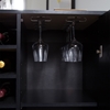 Vietti Bar Cabinet - Bottle and Glass Storage, Black Oak - SS-9043770