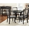 Cayman Modern Round Dining Set - Glass, Metal, Marble, Wood - SSC-CY480-5PC