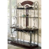 Sumatra Metal Baker's Rack with Scroll and Wood Accents - SSC-SU480BRC