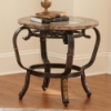 Gallinari End Table - Beveled Glass, Black Metal Base - SSC-GN300E