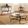 Gallinari End Table - Beveled Glass, Black Metal Base - SSC-GN300E