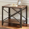 Winston Square End Table - Distressed Tobacco, Antiqued Metal - SSC-WN400E