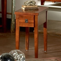 Davenport Chairside End Table in Dark Cherry