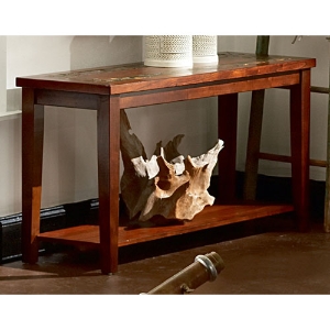 Davenport Dark Cherry Sofa Table with Slate Inlays 