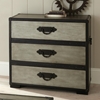 Rowan 3-Drawer Chest - Leather Accents, Gray - SSC-RW300CH