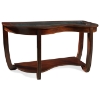 London Wood Sofa Table with Glass Insert 
