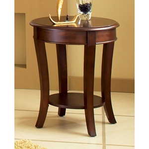 Troy Round Top End Table in Cherry 