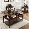 Crestline Cocktail Table - Lift Top, Distressed Walnut - SSC-CL200CL