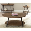 Denise Round Side Table - Light Oak Wood Top, Metal Base - SSC-DN200E