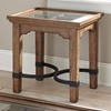 Levante Rustic End Table - Glass, Metal, Wood - SSC-LV100E