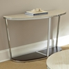 Bosco Sofa Table - Cream Top, Chrome & Wood Base - SSC-BC300S
