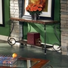 Ellery Glass Top Sofa Table with Metal Scroll Accents - SSC-EL550S