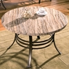 Ellen Round Cocktail Table & Side Tables Set - Metal Base - SSC-EL3000T-EL3000B