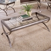 Emerson 3 Piece Coffee Table Set - Glass, Metal, Brushed Nickel - SSC-EM1000