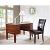Montibello Upholstered Chair - Cherry Legs, Dark Brown - SSC-MN150S