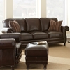 Chateau Leather Sofa - Nail Heads, Antique Chocolate Brown - SSC-CH860S
