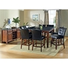 Granite Bello 9 Piece Counter Set with Black Button Tufted Chairs - SSC-MG-CNTR-9PC