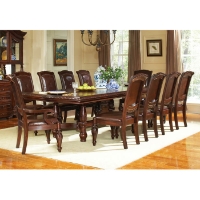 Antoinette 11 Piece Dining Set with Hand Carved Accents