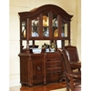 Antoinette Buffet Table with Glass Cabinet Hutch in Cherry Finish - SSC-AY200B-AY200H