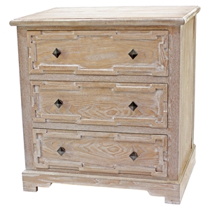 Rectangular Wood Cabinet - 3 Drawers 
