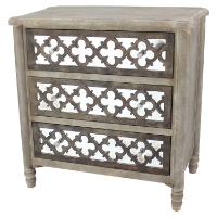 Wood 3-Drawer Cabinet