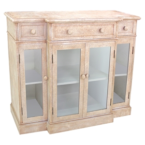 Wood Cabinet - 3 Drawers, Brown Base 