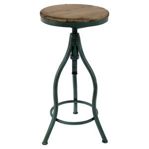 Metal Table - Round Top, Green Base 