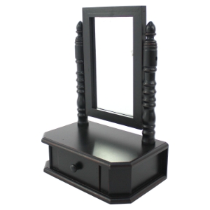 Table Top - Black, 1 Drawer (Set of 2) 