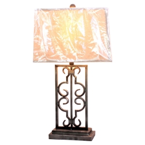 Metal Table Lamp - Rectangular Shade (Set of 2) 