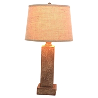 Table Lamp - Wooden Distressed Base (Set of 2)
