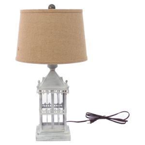 25.75"H Table Lamp - Brown Shade 