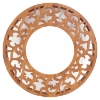 Round Wood Wall Mirror (Set of 4) 