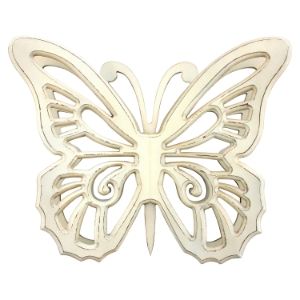 Wood Butterfly Wall Decor - Beige (Set of 2) 