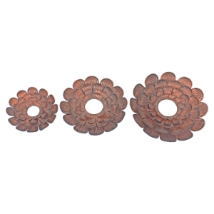 3-Piece Metal Wall Mirror 