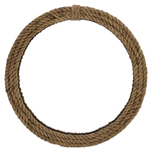 27.5" Round Wood Wall Mirror - Rope Frame (Set of 2) 
