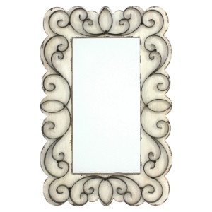 Wood and Metal Wall Mirror (Set of 2) 