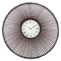 36" Round Metal Wall Clock (Set of 2)