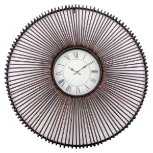 36" Round Metal Wall Clock (Set of 2) 