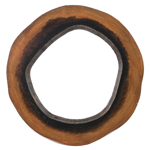 Wood Wall Mirror - Round, Two Tone (Set of 2) 