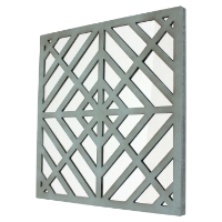 Square Mirror Wall Decor - Blue (Set of 2)