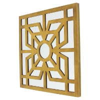 Square Mirror Wall Decor - Yellow (Set of 2)
