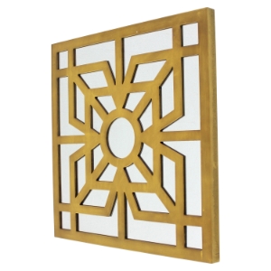 Square Mirror Wall Decor - Yellow (Set of 2) 