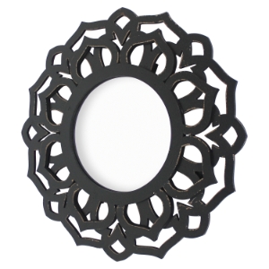 Wall Decor - Mirror, Black (Set of 4) 