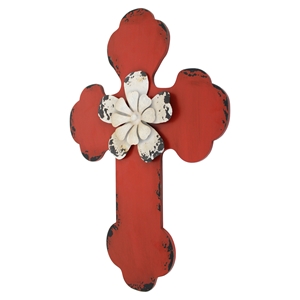 Wall Decor - Red and White (Set of 6) 