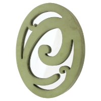 Wall Decor with Mirror - Green (Set of 8)